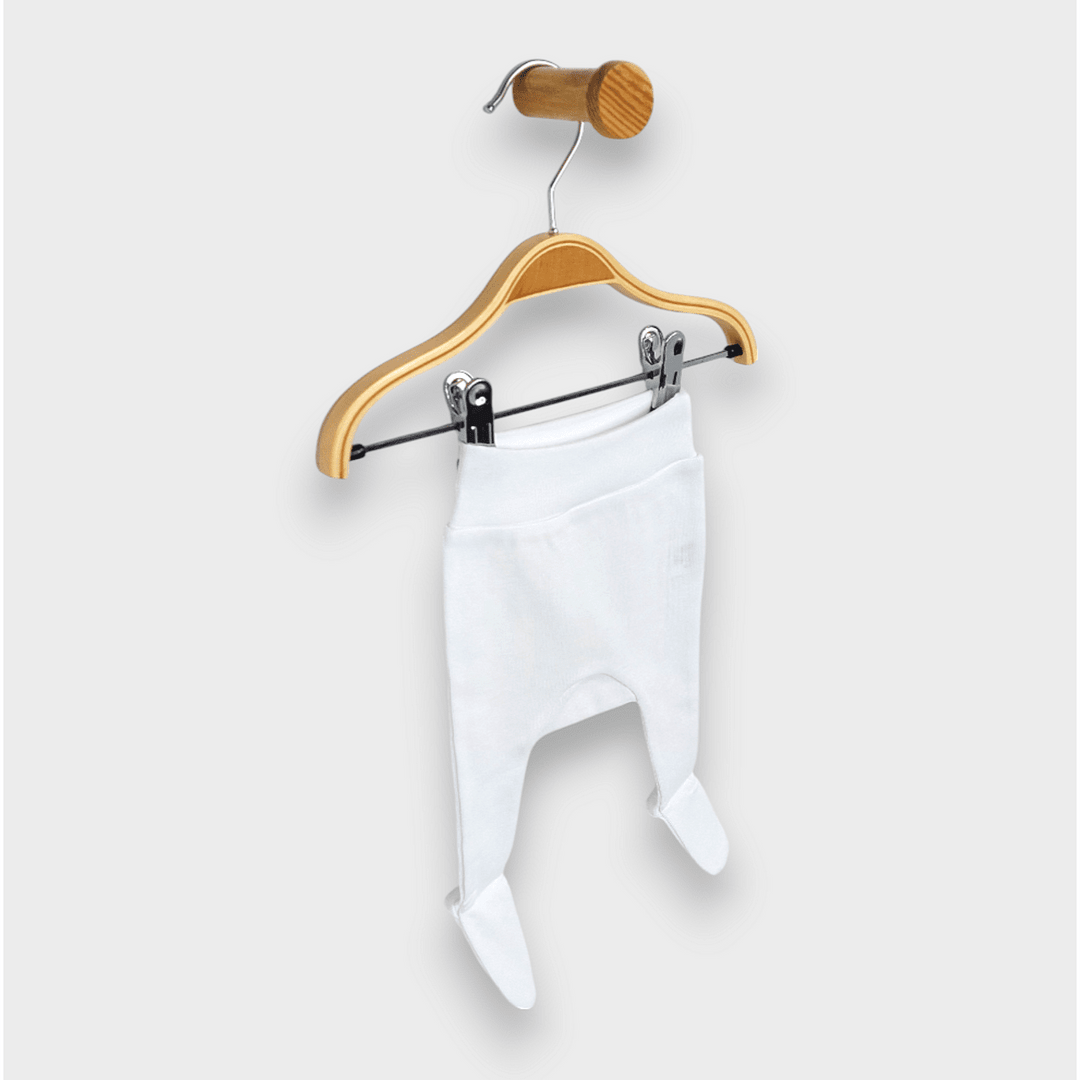 Rainy Pantaloni cu botoșei pentru bebeluși 56-80 cm alb