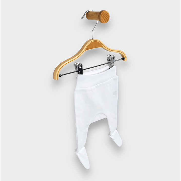 Rainy Pantaloni cu botoșei pentru bebeluși 56-80 cm alb