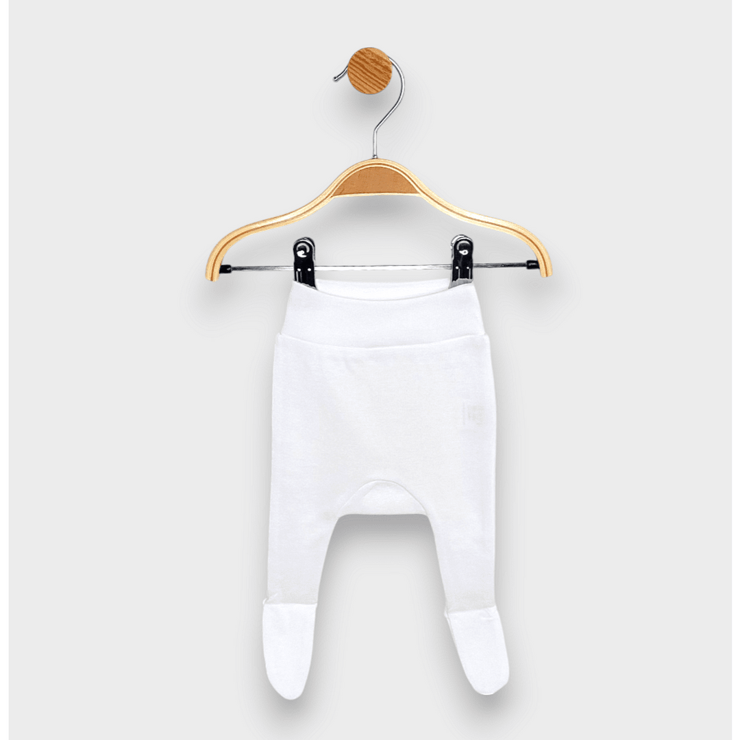 Rainy Pantaloni cu botoșei pentru bebeluși 56-80 cm alb