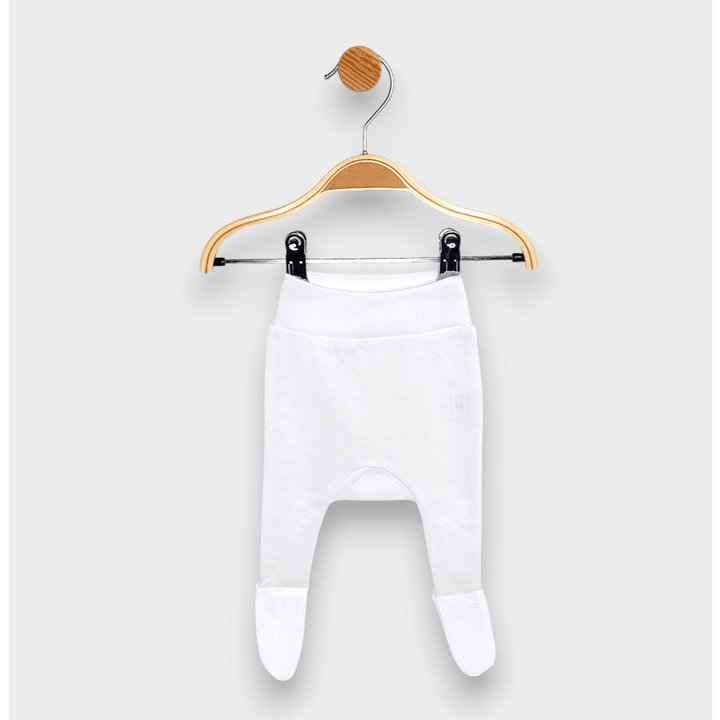 Rainy Pantaloni cu botoșei pentru bebeluși 56-80 cm alb