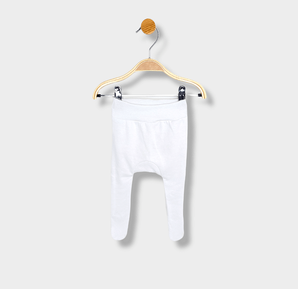 Rainy Pantaloni cu botoșei pentru bebeluși 56-80 cm alb
