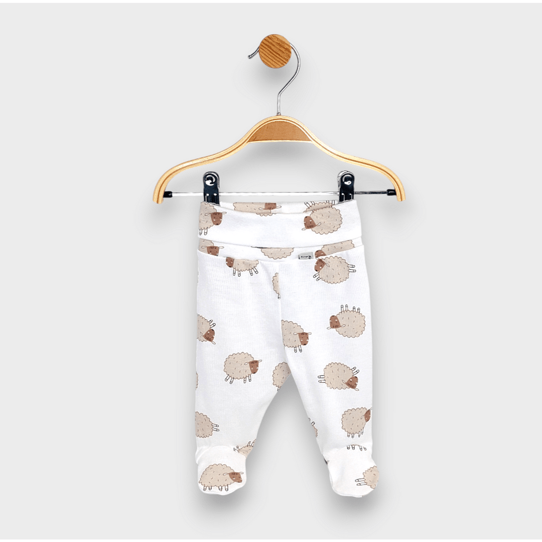 Rainy Salopetă pentru bebeluși cu bandă întoarsă 48 - 62cm. Beige sheep