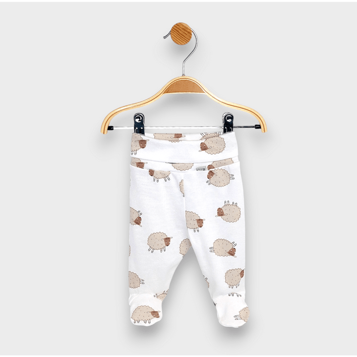 Rainy Salopetă pentru bebeluși cu bandă întoarsă 48 - 62cm. Beige sheep