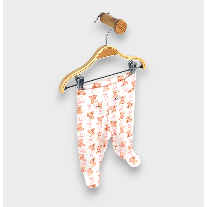 Rainy Pantaloni de bebeluș cu bentiță întoarsă 48 - 68 cm. Ursuleț cu fundiță