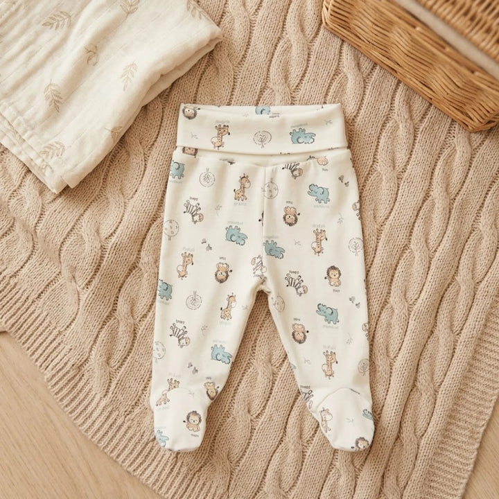 Rainy Pantaloni de bebeluș cu talie întoarsă 48 - 68 cm. Prieteni Safari