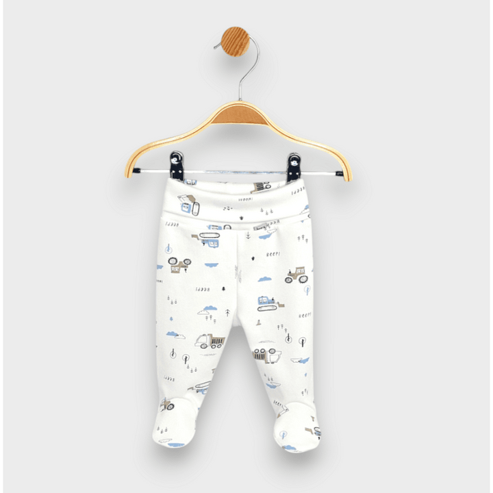 Rainy Pantaloni de bebeluș cu bentiță întoarsă 48 - 68 cm. Tractoare