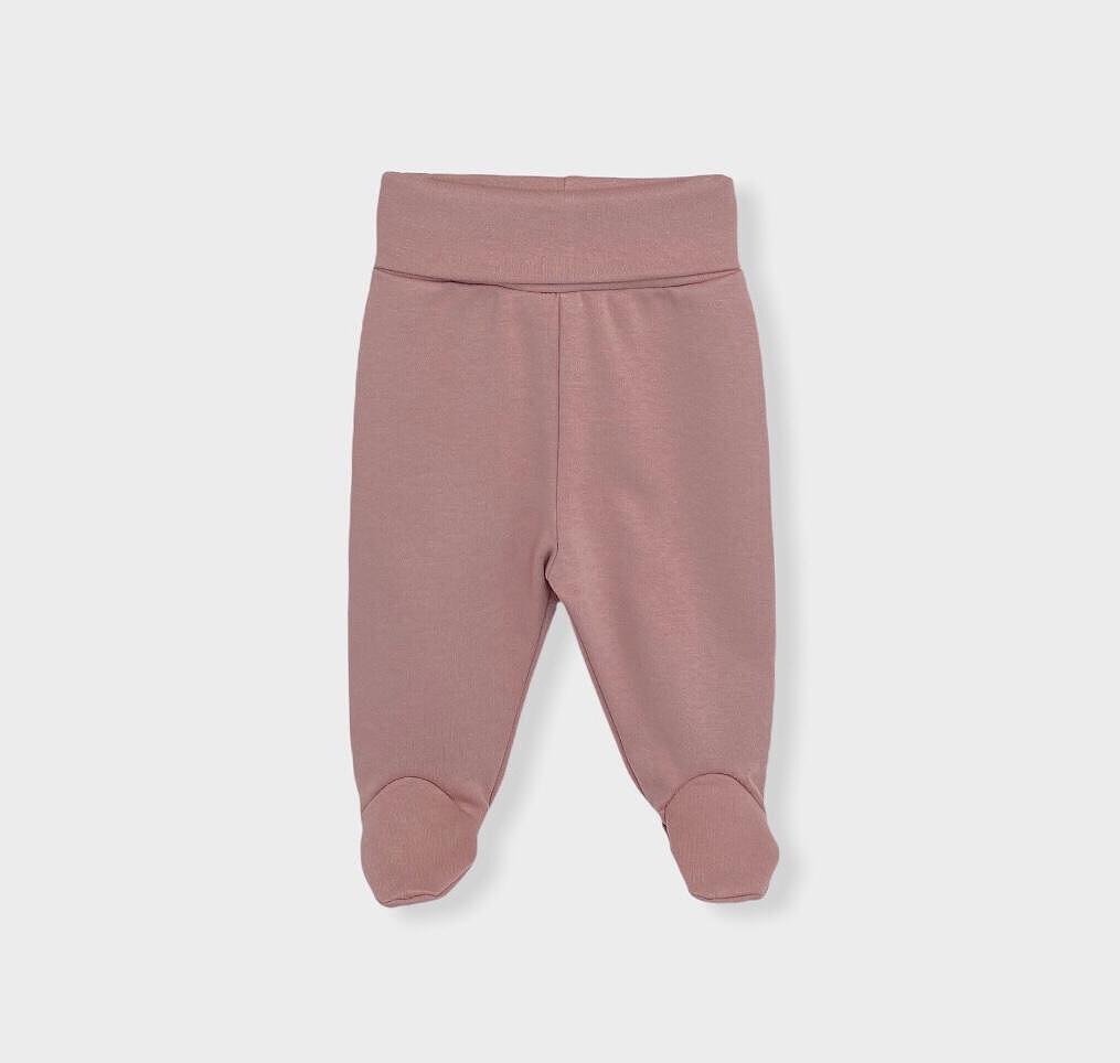 Rainy Pantaloni de bebeluș cu botosei, culoarea cenușă de trandafir, cu betelie întoarsă, 48 - 74 cm.