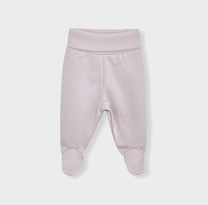 Rainy Pantaloni cu botoșei pentru bebeluși, culoarea ecru delicat, cu betelie întoarsă, 48 - 74 cm.