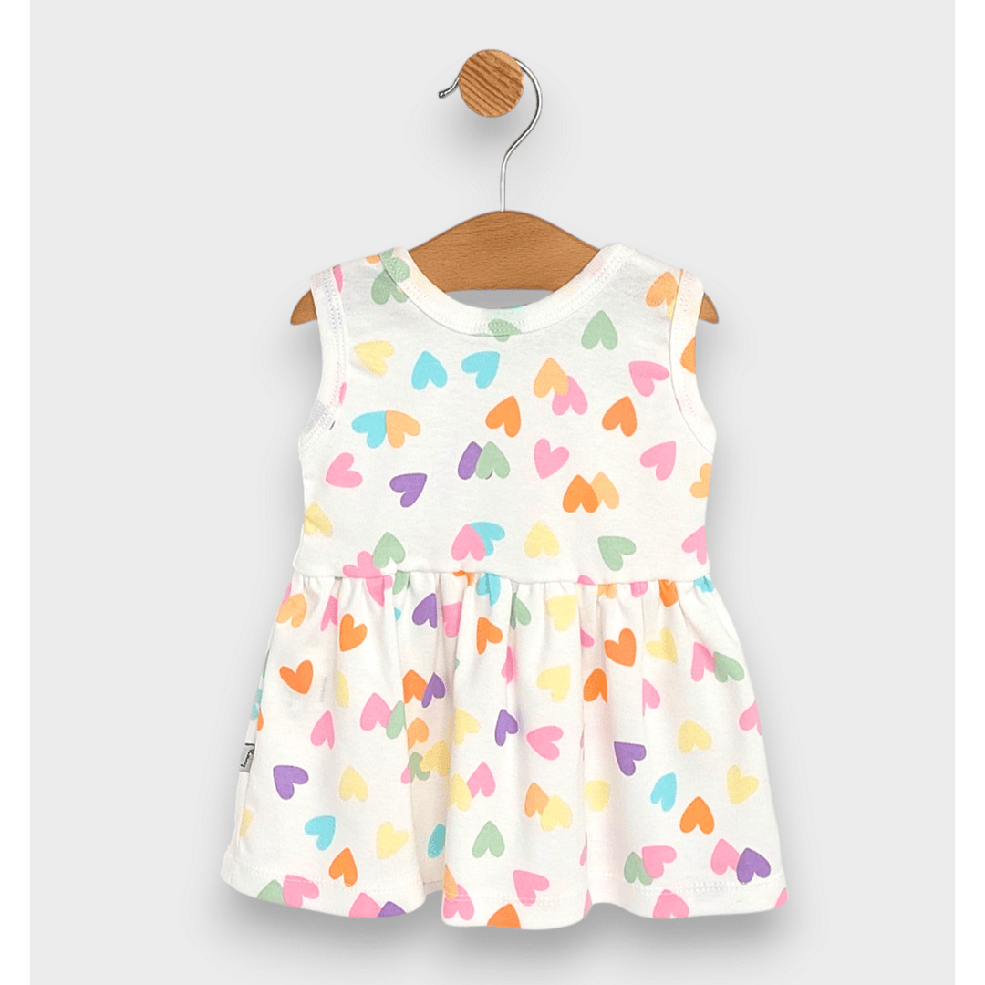 Rainy Rochie pentru bebeluși „Inimioare colorate” 62 - 92 cm.