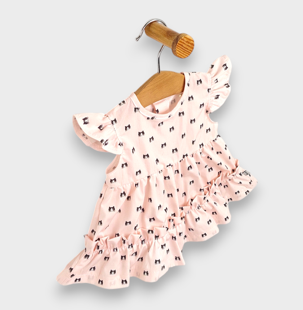 Rainy Rochie pentru bebeluși „Pisicuțe”, 2 piese, 56–86 cm.