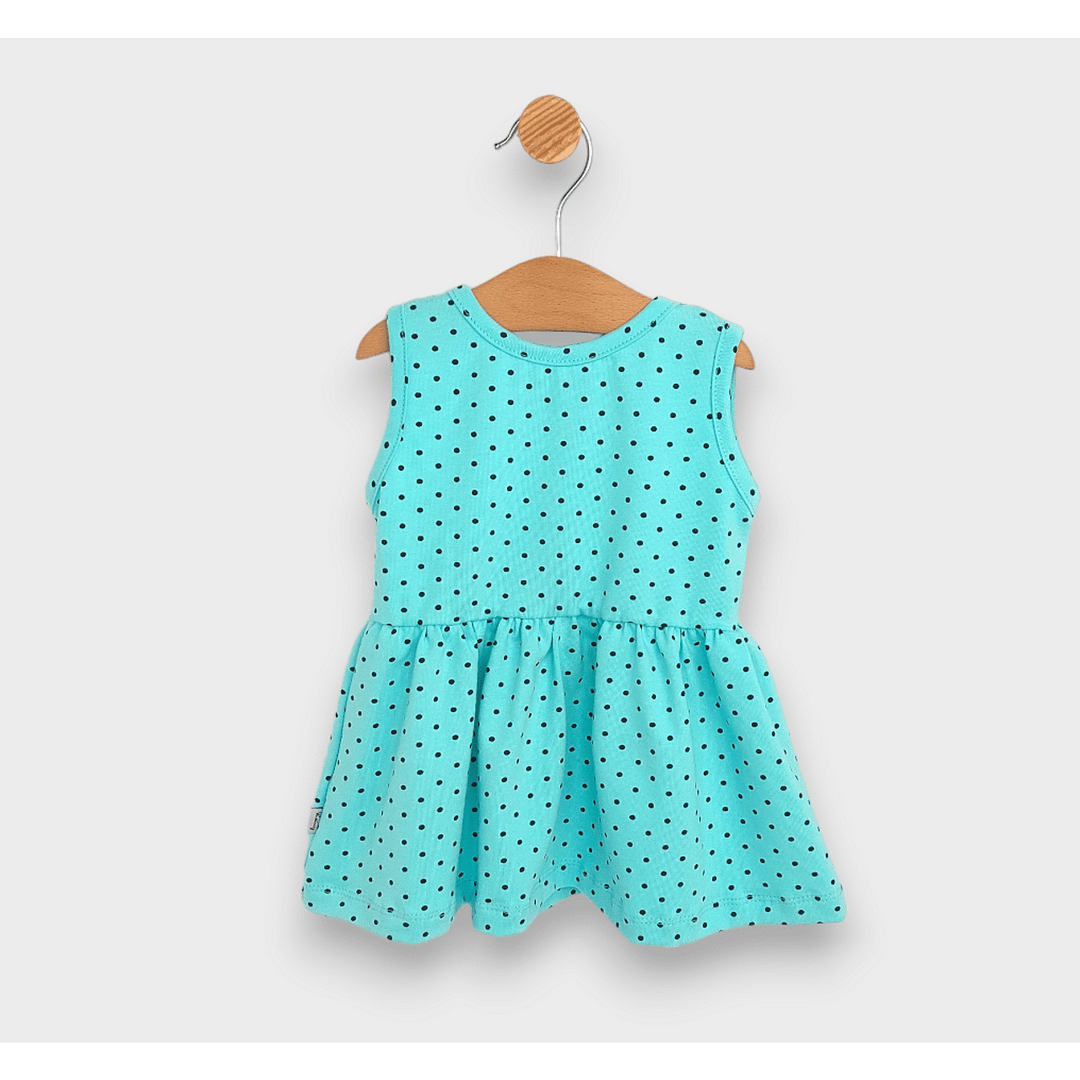 Rainy Rochie pentru bebeluși cu buline/verde 62 - 92 cm.