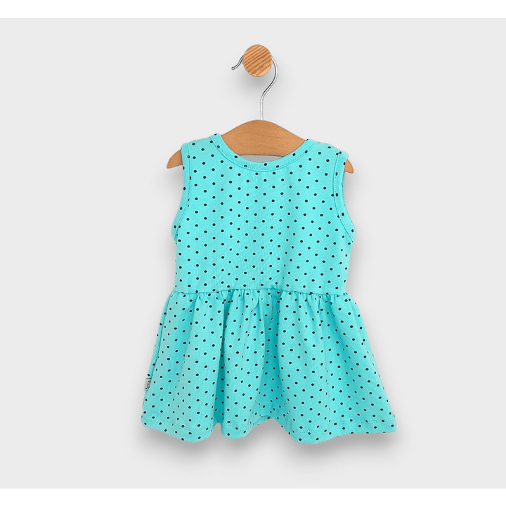 Rainy Rochie pentru bebeluși cu buline/verde 62 - 92 cm.