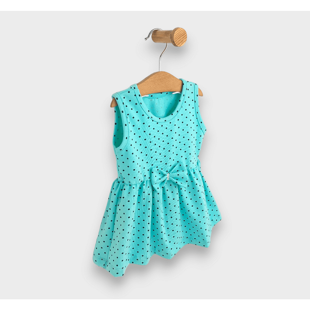 Rainy Rochie pentru bebeluși cu buline/verde 62 - 92 cm.