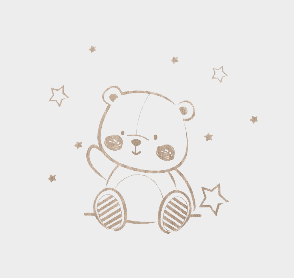 Rainy Scutec de iarnă pentru bebeluși 85x85 cm Bear and Stars