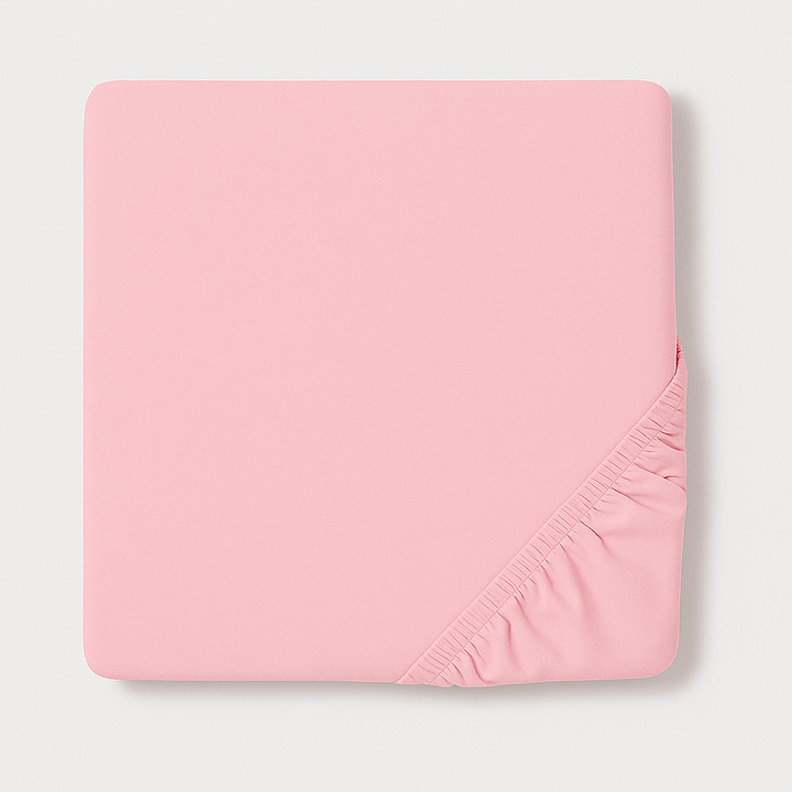 Rainy Cearșaf de bebe cu elastic 60x120 cm. culoarea trandafirului prăfuit