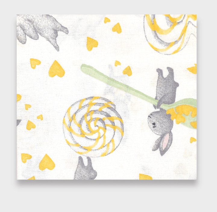 Rainy Cearșaf pentru bebeluși cu elastic 60x120 cm. Iepuraș cu suzetă