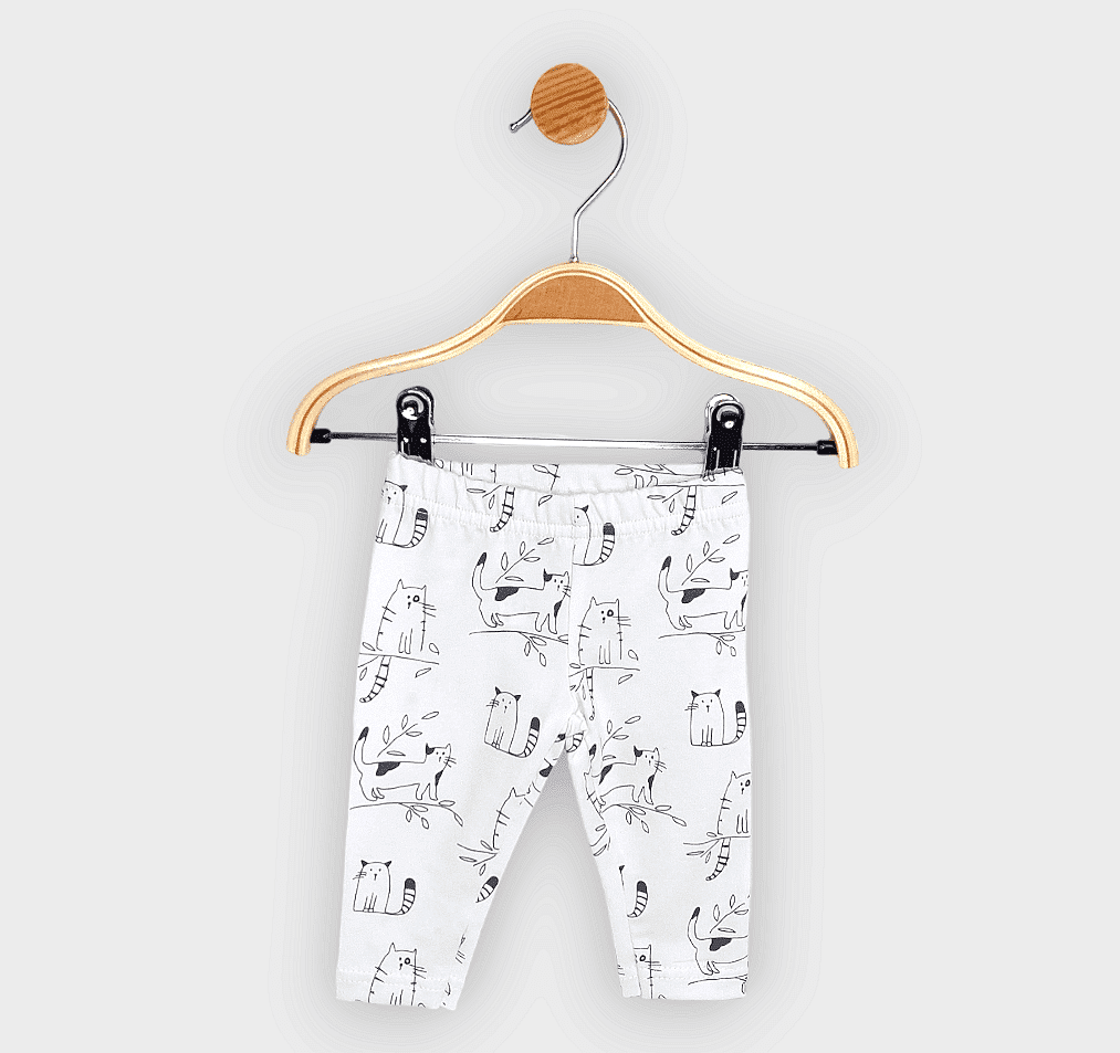 Rainy Colanți lungi pentru bebeluși Pisicuțe 62-86 cm. alb