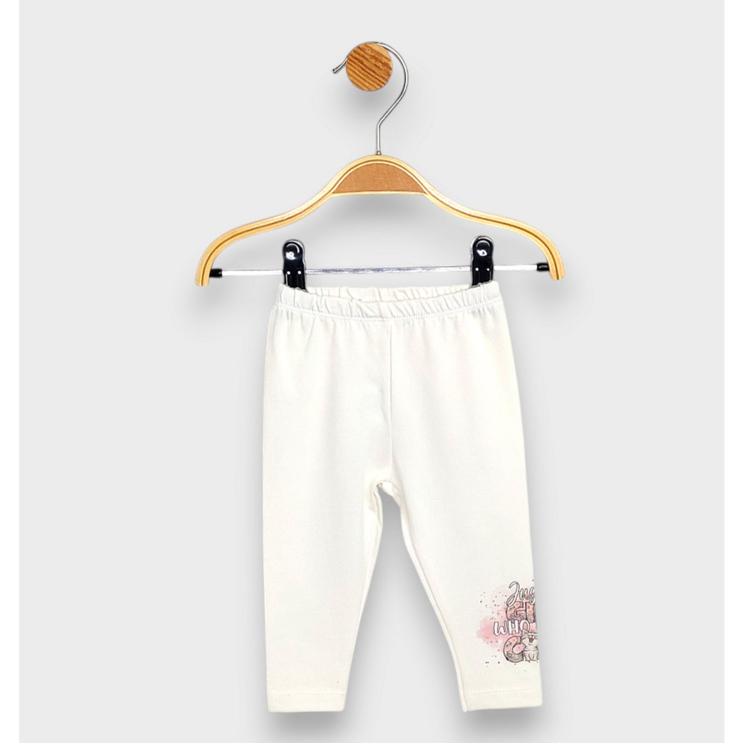 Rainy Colanți lungi pentru bebeluși Cats 62-92 cm. ecru