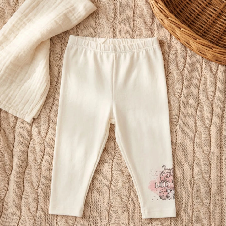 Rainy Colanți lungi pentru bebeluși Cats 62-92 cm. ecru