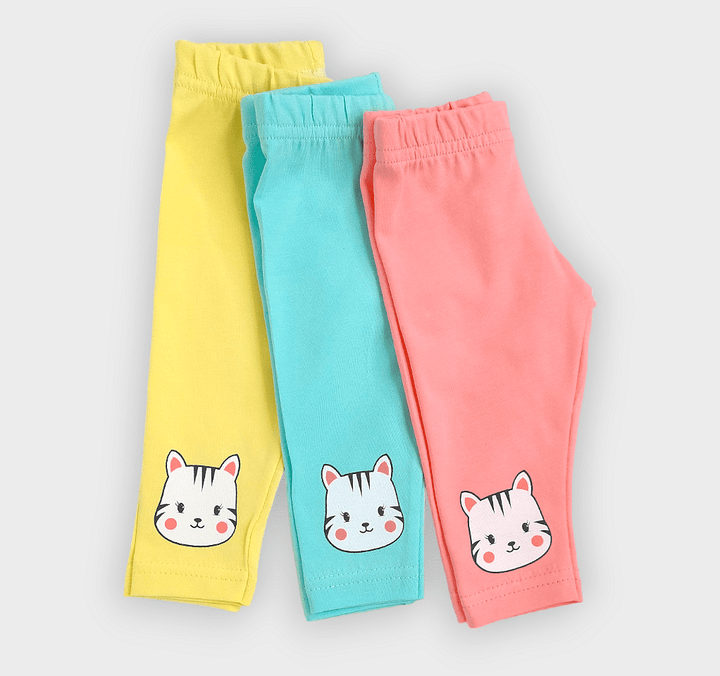 Rainy Colanți lungi pentru bebeluși Cute Cat 62-86 cm, coral