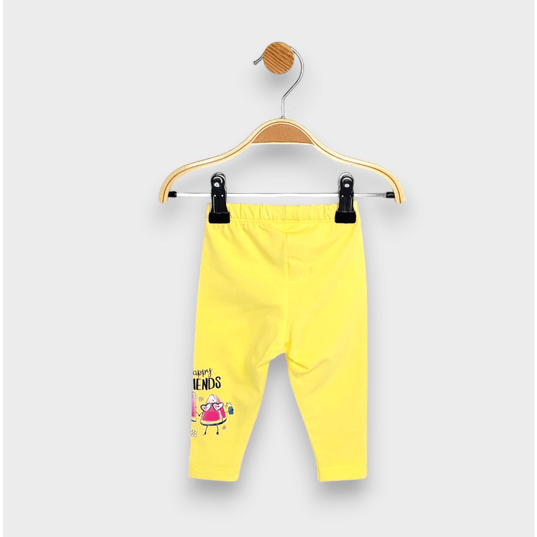 Rainy Colanți lungi pentru bebeluși Happy friends 62-92 cm, galben