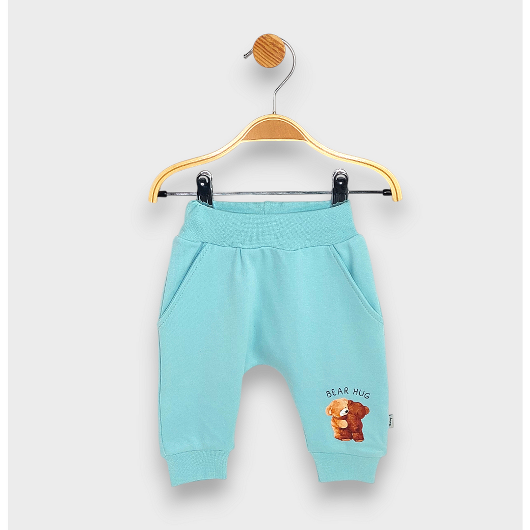Rainy Pantaloni lungi pentru bebeluși Bear hug 62-92 cm. aqua