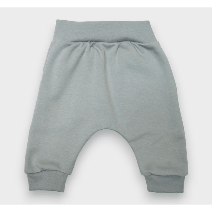 Rainy Pantaloni lungi pentru bebeluși cu ursuleț de pluș, 62-92 cm, verde lăptos