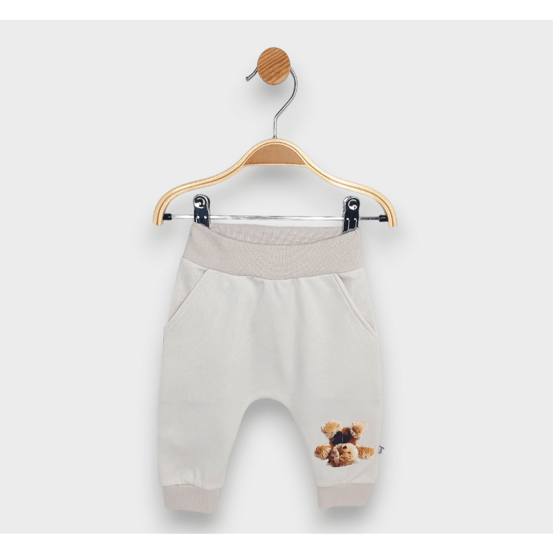 Rainy Pantaloni lungi pentru bebeluși Ursuleț de pluș 62-92 cm. ecru delicat