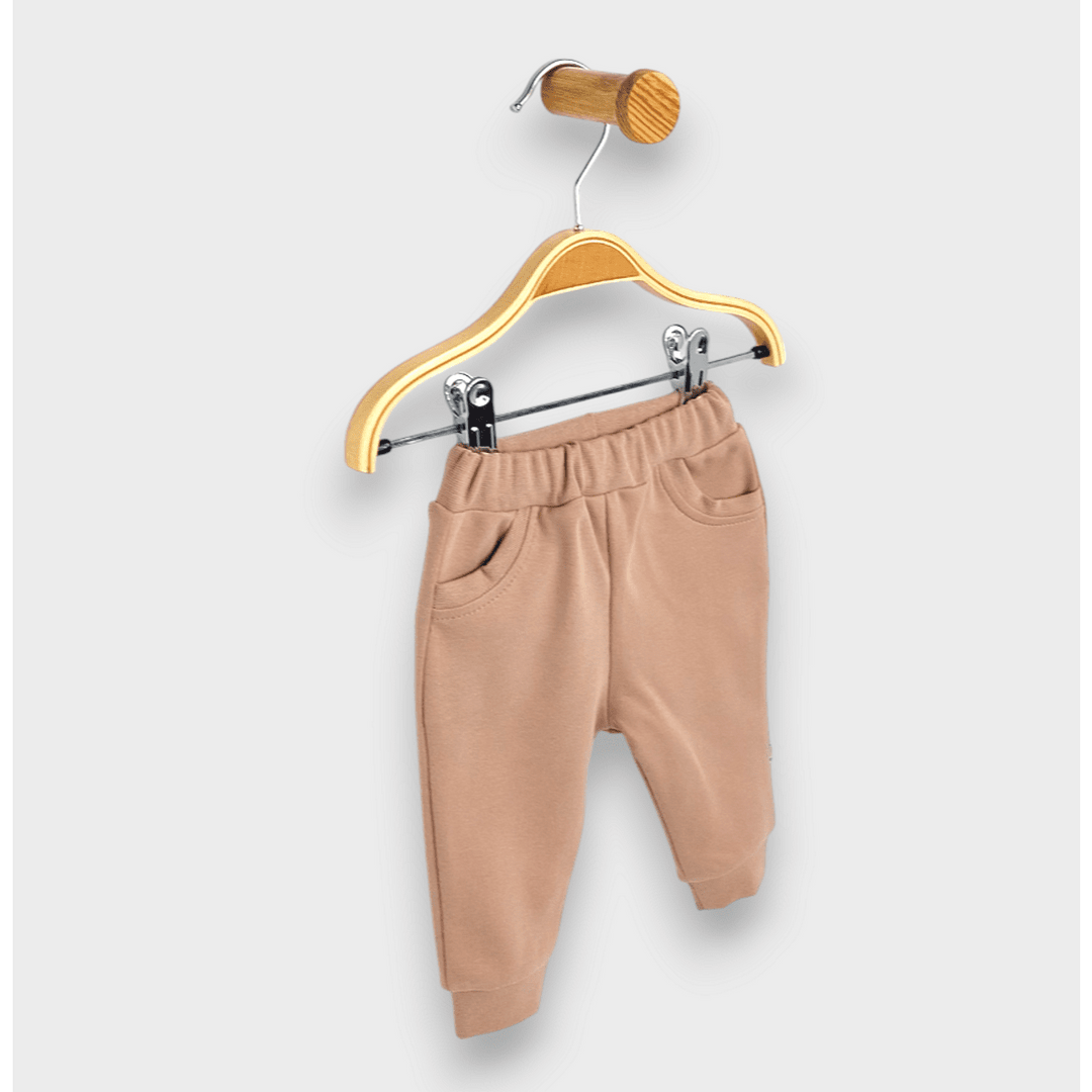 Rainy Pantaloni lungi pentru bebeluși cu buzunar 62-92 cm. migdală