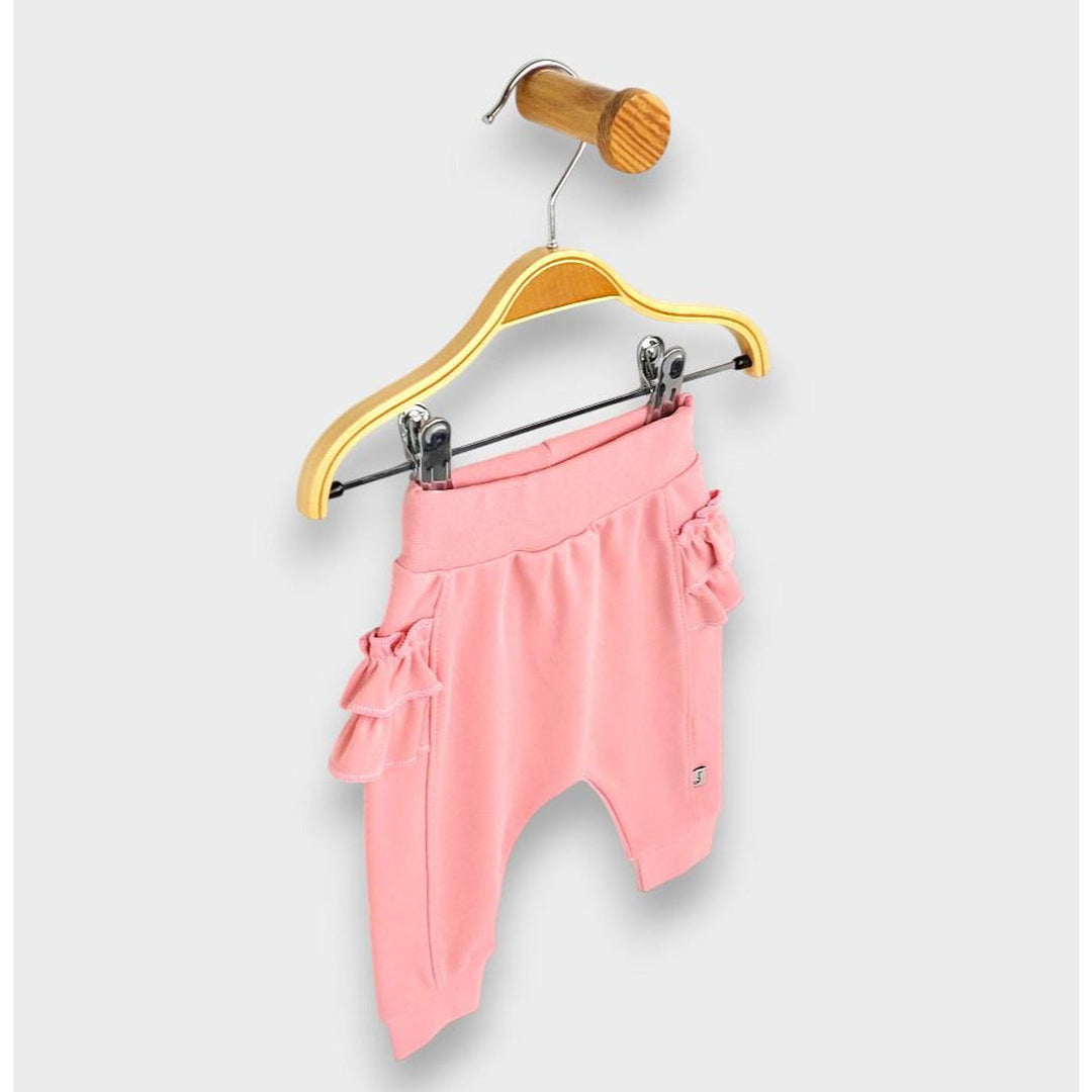 Rainy Pantaloni lungi pentru bebeluși cu volănașe 62-92 cm. pudră