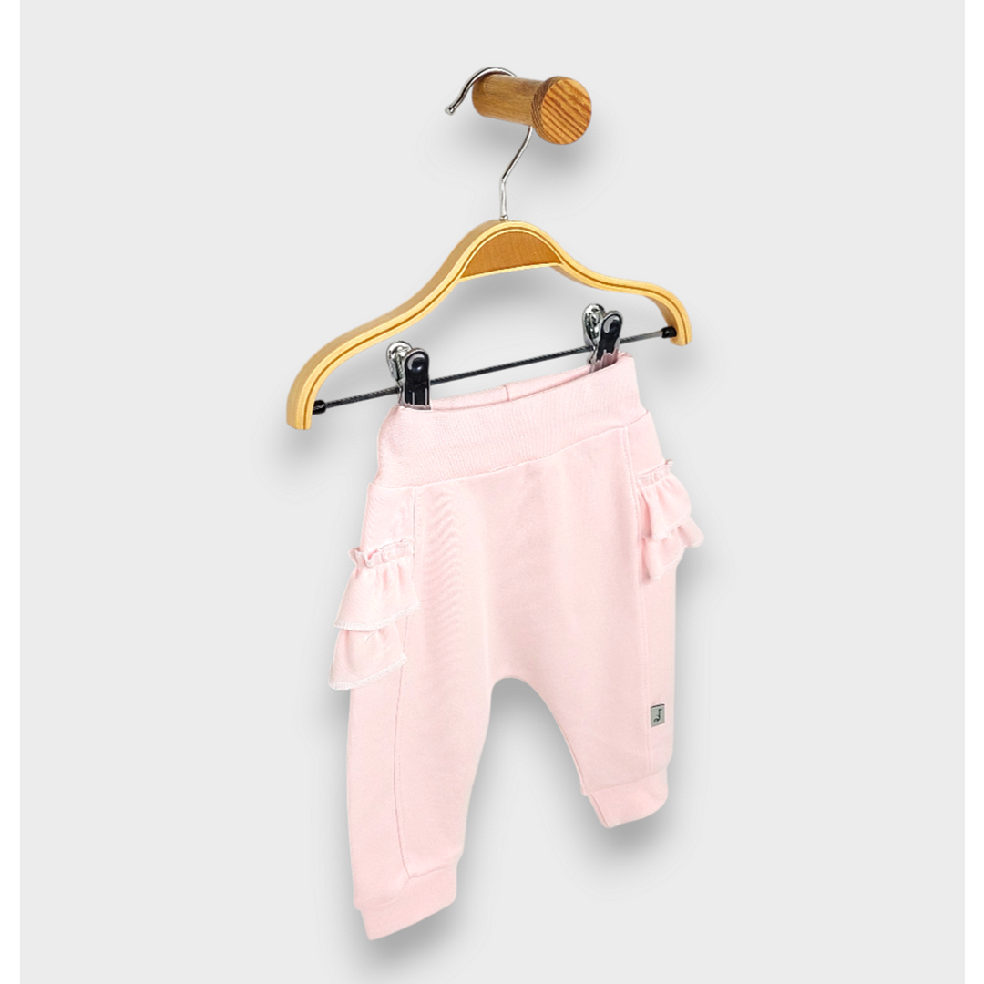 Rainy Pantaloni lungi pentru bebeluși cu volane 62-92 cm. roz