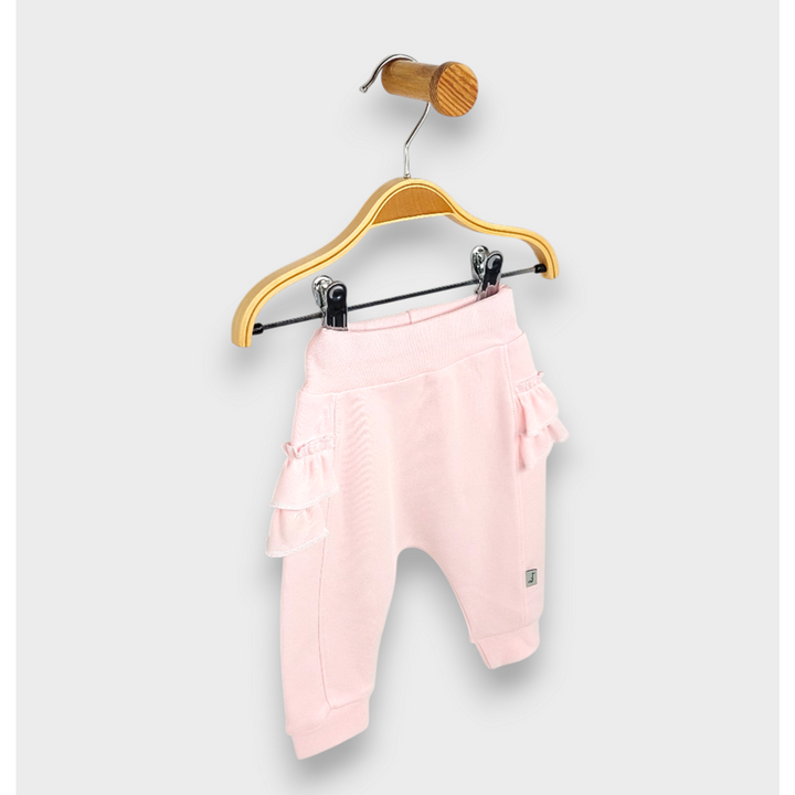 Rainy Pantaloni lungi pentru bebeluși cu volane 62-92 cm. roz
