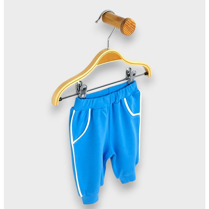 Rainy Pantaloni lungi pentru bebeluși cu vipușcă 62-92 cm. bleu