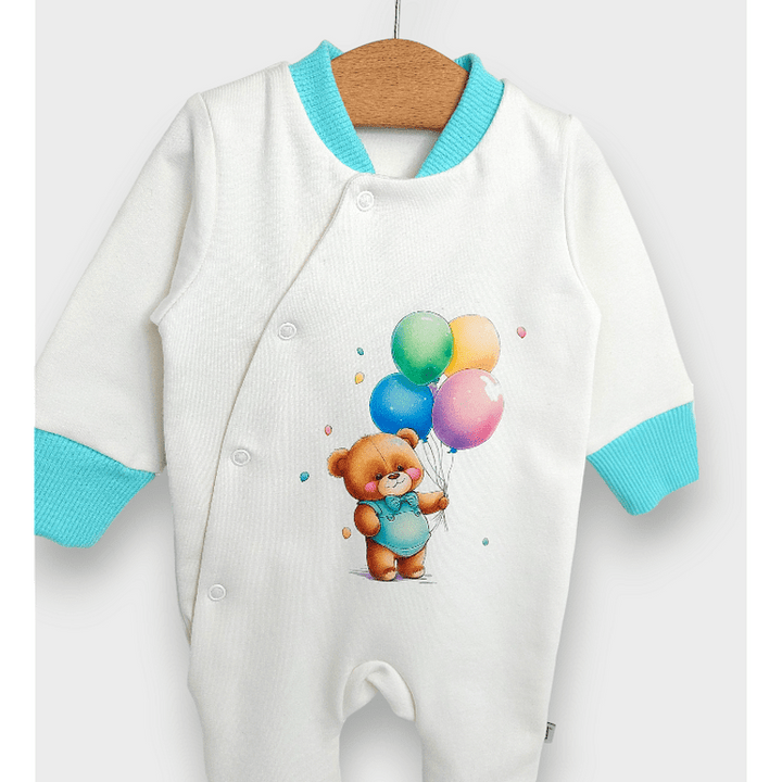 Rainy Salopetă pentru bebeluși Bear with balloons 56 - 80 cm. mentă
