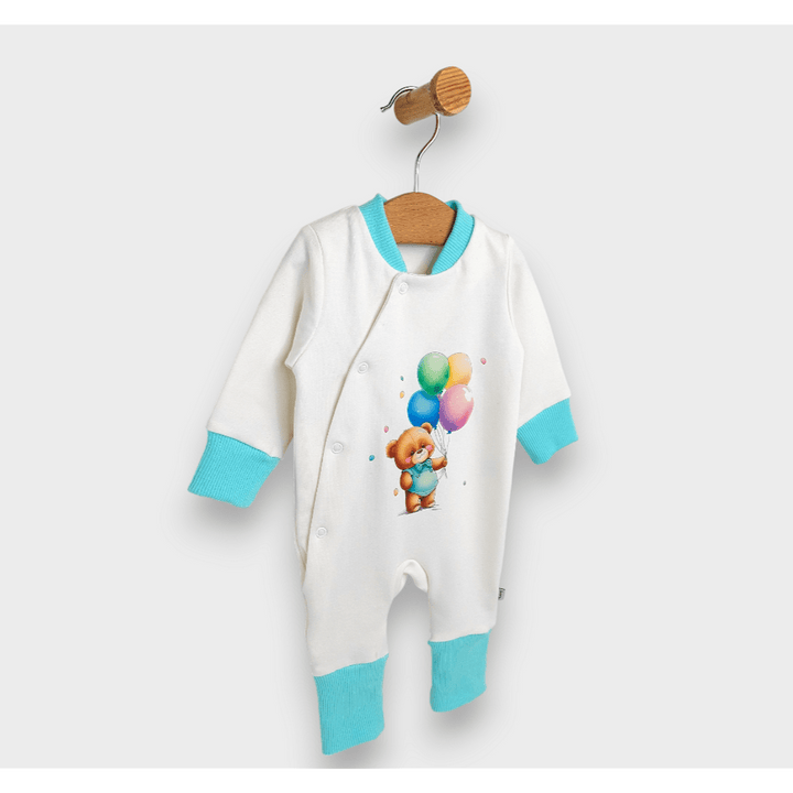 Rainy Salopetă pentru bebeluși Bear with balloons 56 - 80 cm. mentă
