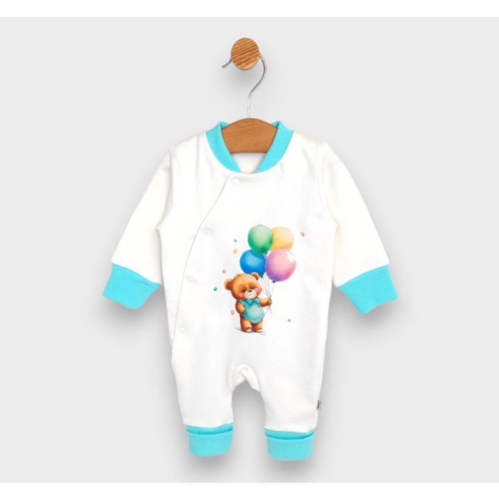 Rainy Salopetă pentru bebeluși Bear with balloons 56 - 80 cm. mentă