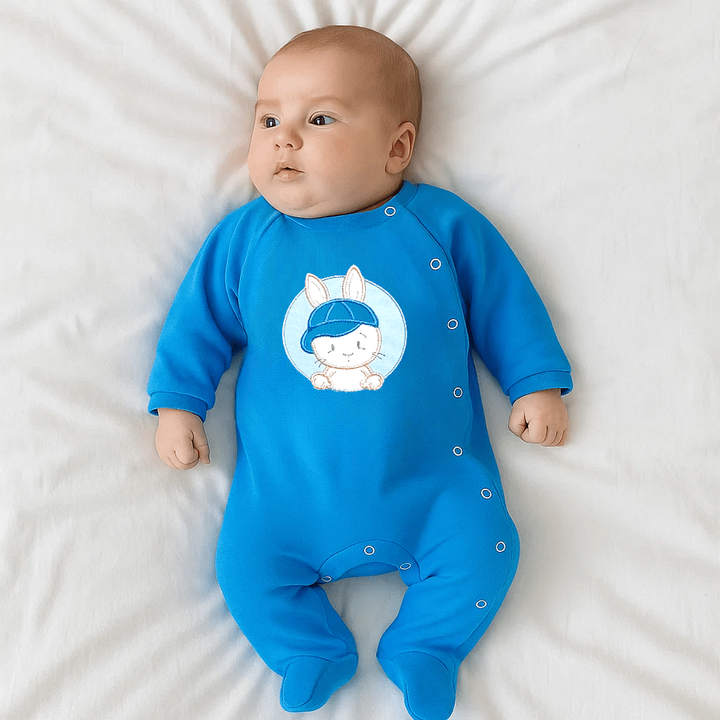 Salopetă pentru bebeluși Rainy Bunny cu mâneci lungi 56-68 cm.