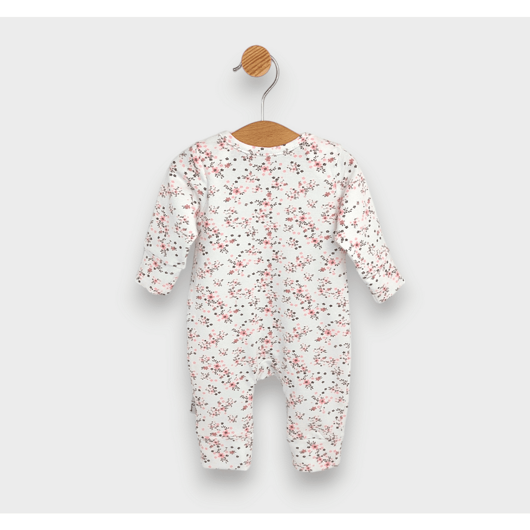 Salopetă pentru bebeluși Rainy cu flori și mâneci lungi, 56-86 cm.