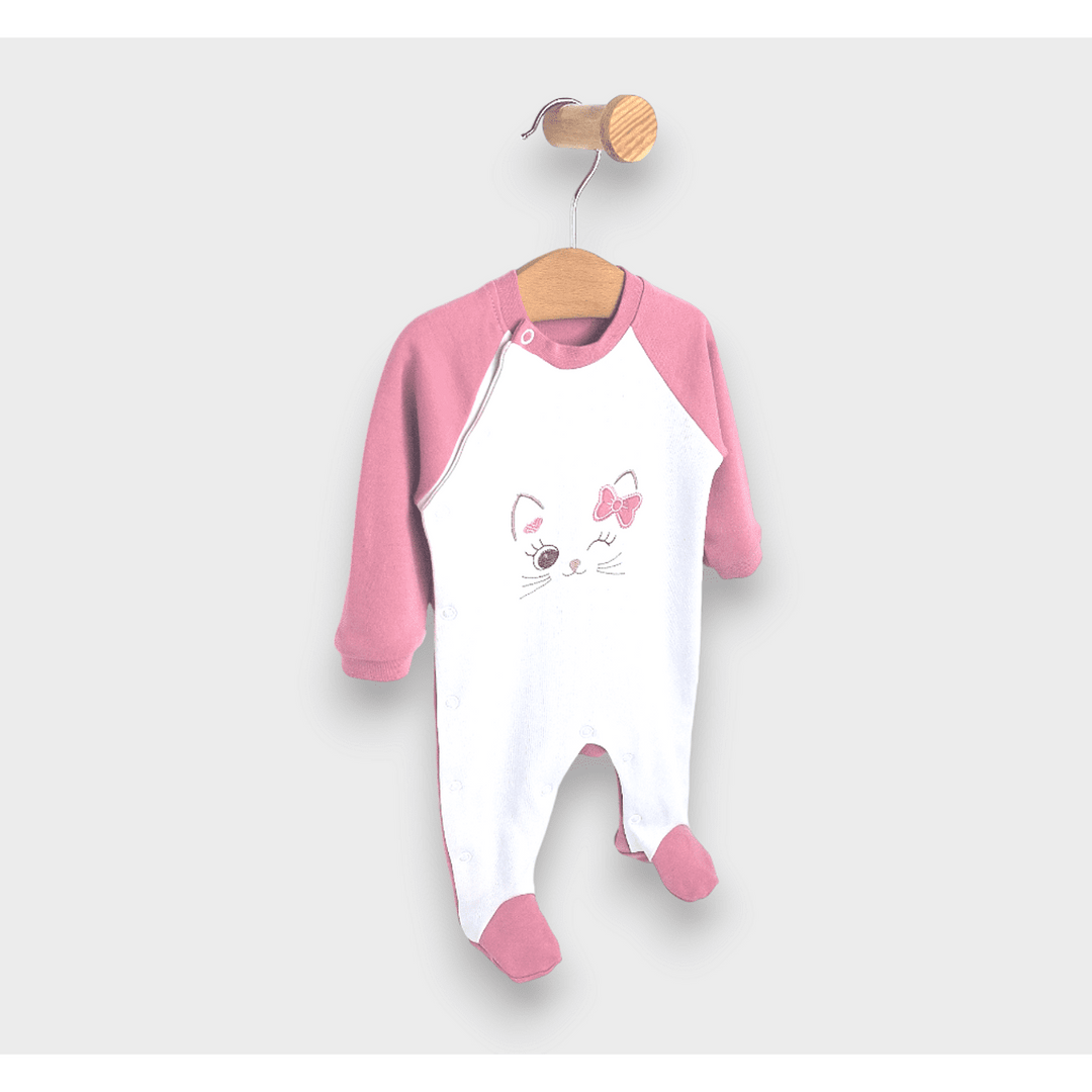 Salopetă pentru bebeluși Rainy Hello Cat cu mânecă lungă 48-62 cm.