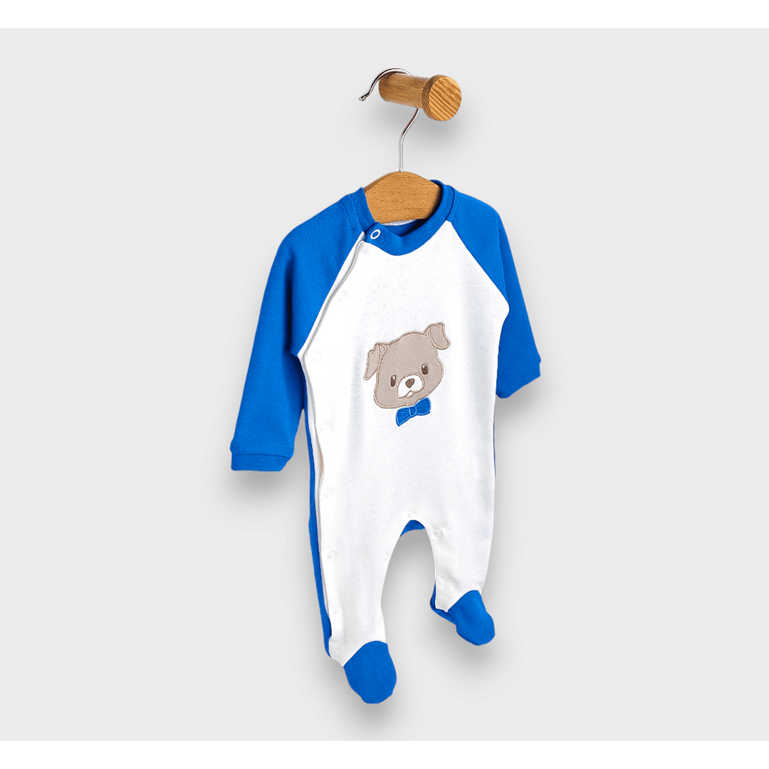 Salopetă pentru bebeluși Rainy Hello Dog cu mânecă lungă 48-62 cm.