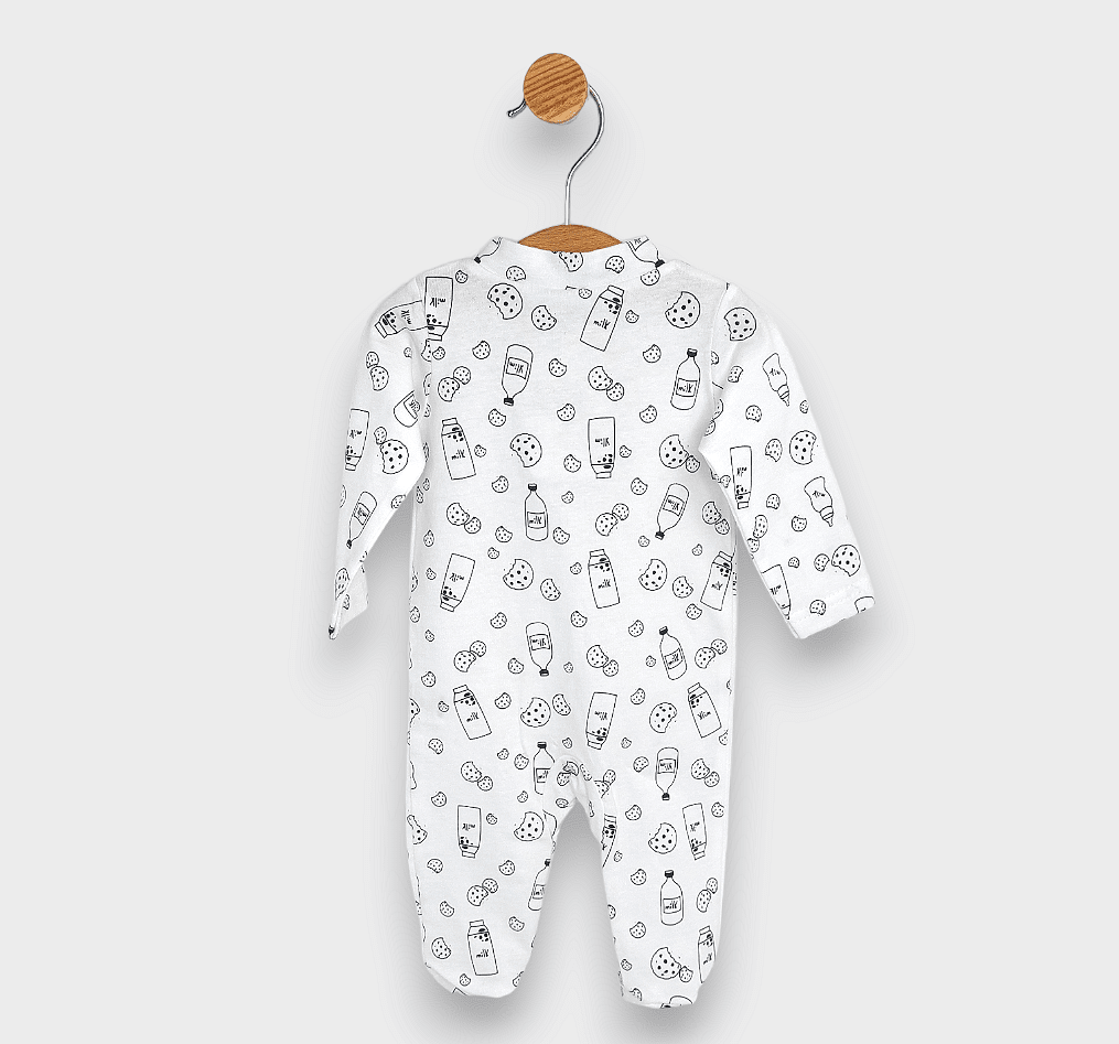 Rainy Salopetă bebeluși Milk cu fermoar 48 - 86 cm. ecru