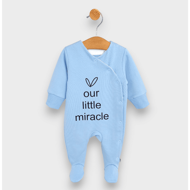 Salopetă pentru bebeluși Rainy „Our little miracle”, 56–80 cm, albastră