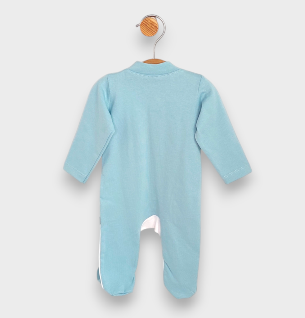 Rainy Salopetă pentru bebeluși cu bandană Hello little one cu mânecă lungă 56-68 cm. bleu