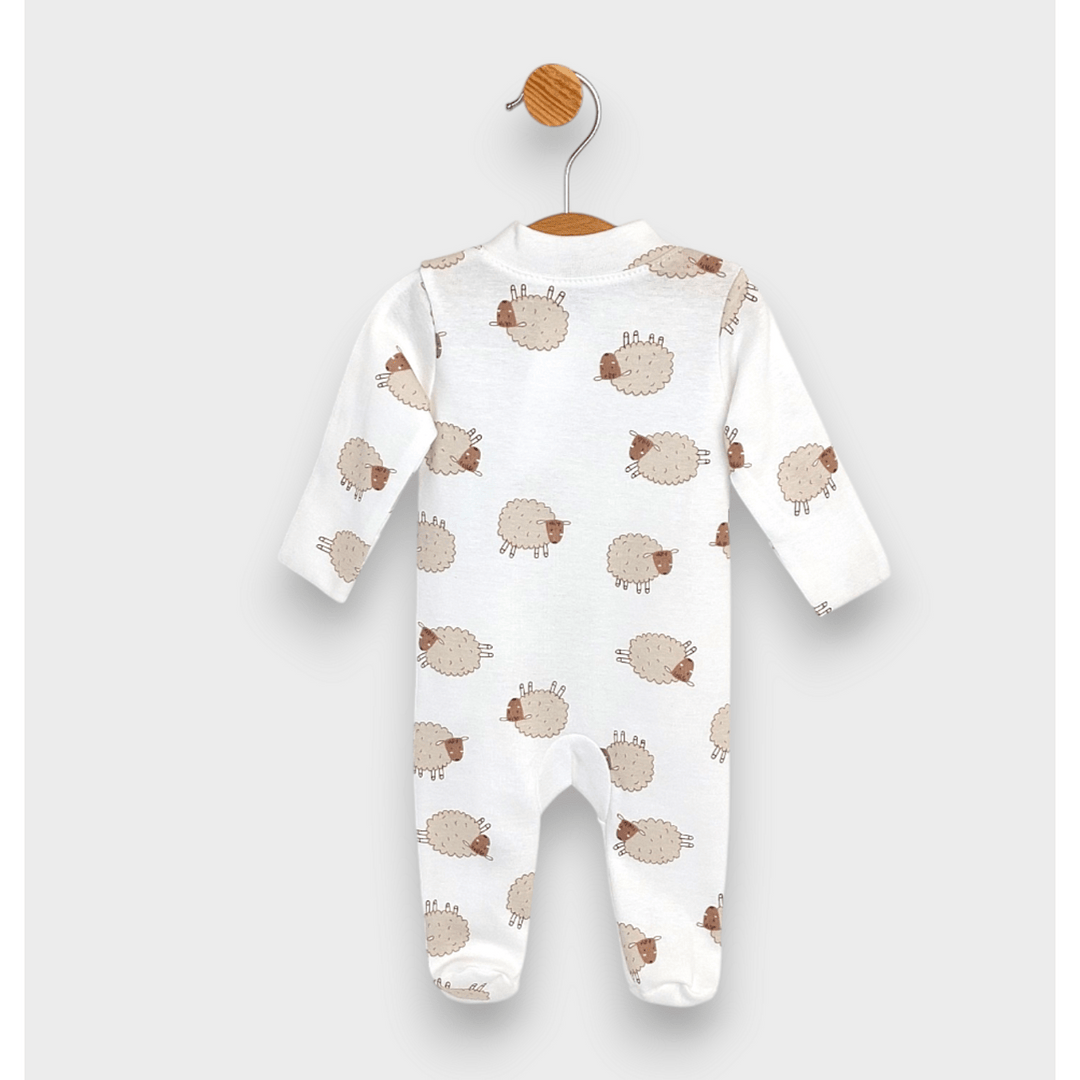 Rainy Salopetă pentru bebeluși cu fermoar 48 - 62 cm. Beige sheep