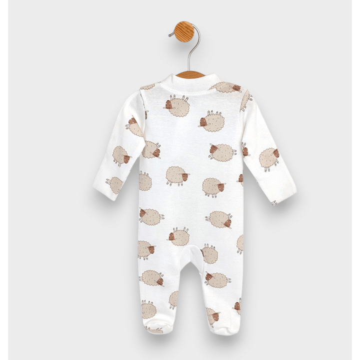 Rainy Salopetă pentru bebeluși cu fermoar 48 - 62 cm. Beige sheep