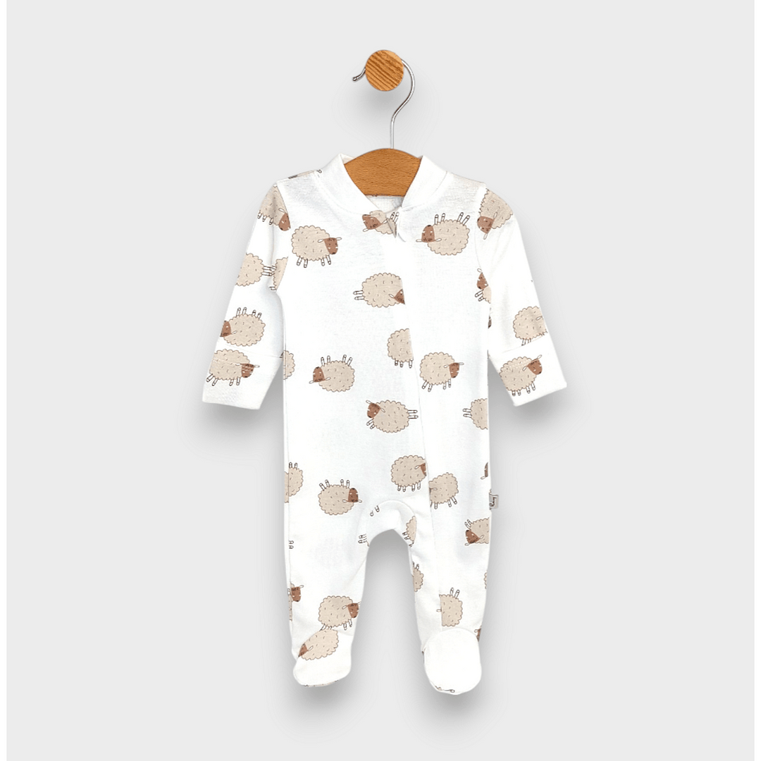 Rainy Salopetă pentru bebeluși cu fermoar 48 - 62 cm. Beige sheep