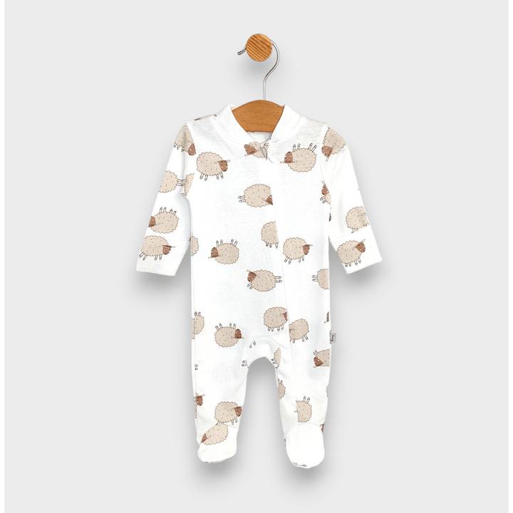 Rainy Salopetă pentru bebeluși cu fermoar 48 - 62 cm. Beige sheep
