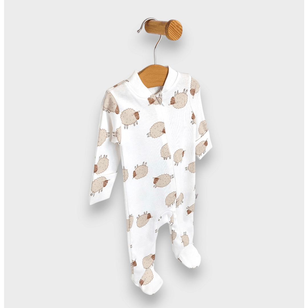 Rainy Salopetă pentru bebeluși cu fermoar 48 - 62 cm. Beige sheep