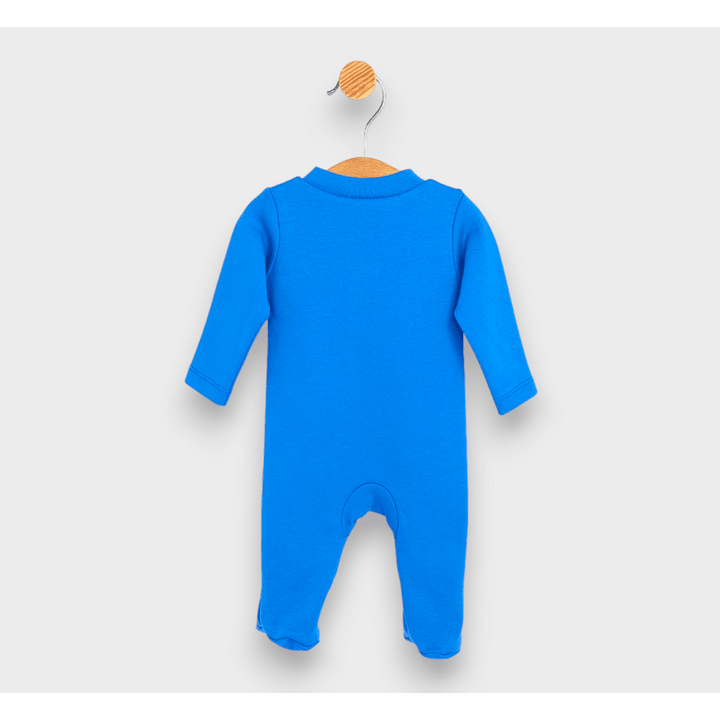 Salopetă pentru bebeluși cu fermoar Rainy 48 - 74 cm. Elefănțel cu steluță cobalt