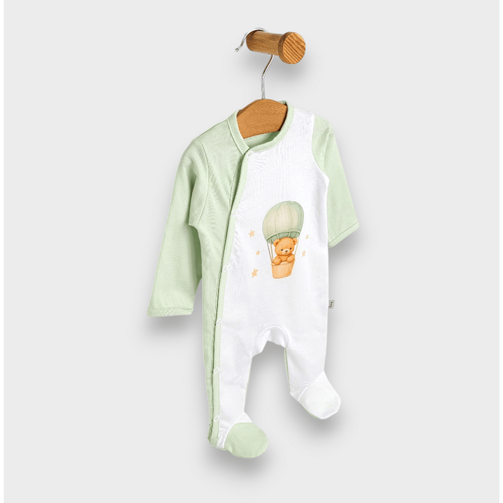 Rainy Salopetă pentru bebeluși cu mâneci lungi 48-62 cm. Green bear
